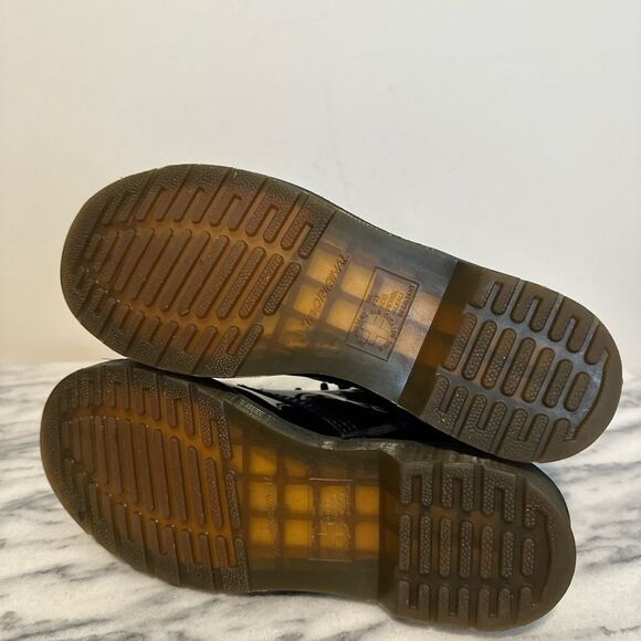 Dr Martens 1460 Black Patent Leather Lace-Up moto combat Boots size 9 women - Picture 5 of 15